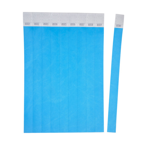 Braccialetti identificativi in Tyvek® Avery resistenti all'acqua - conf. 500 pz - blu fluo - TYVBL-50